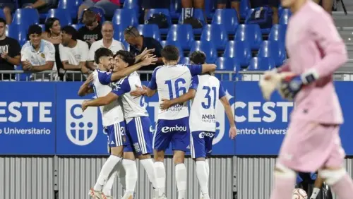 El Real Zaragoza exhibe su pegada y vence al Bilbao Athletic