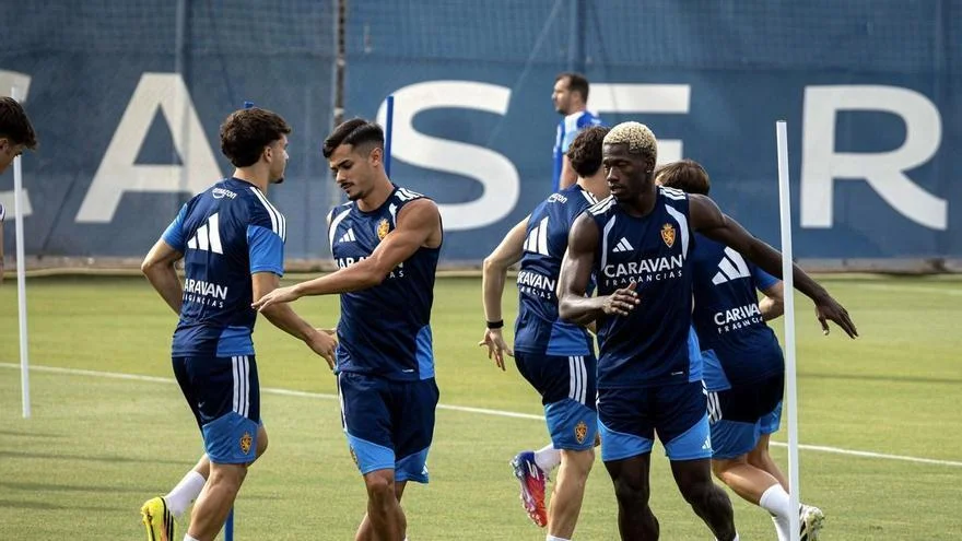 Marco Sangalli completa su primer entrenamiento con el Real Zaragoza