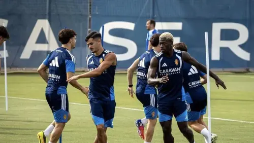 Marco Sangalli completa su primer entrenamiento con el Real Zaragoza