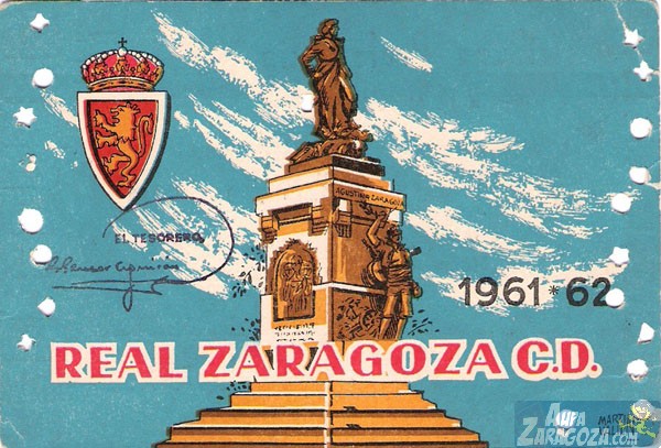 abono real zaragoza 1961-62