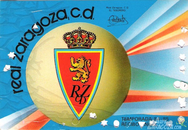 abono real zaragoza 1984-85