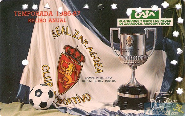 abono real zaragoza 1986-87