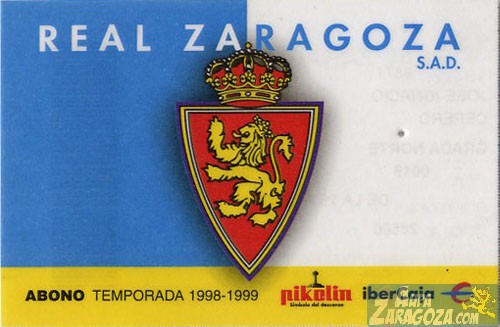 abono real zaragoza 1998-99