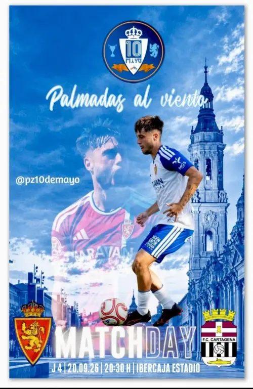 Cartel del Partido | Peña Zaragocista 10 de Mayo